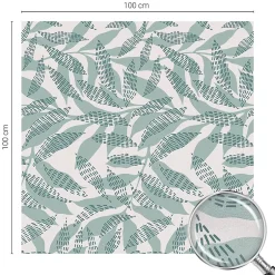 Wallfluent Film dépoli blanc adhésif 100x100 cm de protection d'intimité Feuilles Vertes 1 rol.