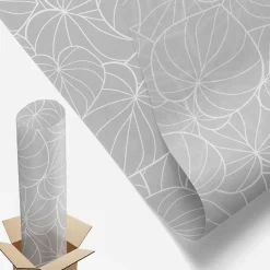 Film dépoli blanc adhésif 200x146 cm décoratif vitrail Élégance Feuillue 1 rol.-Wallfluent New