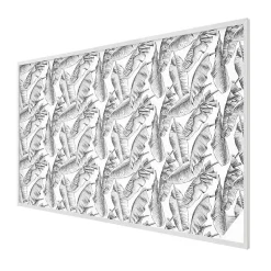 Film dépoli blanc adhésif 200x146 cm Protège efficacement l'intimité Feuilles Tropicales 1 rol.-Wallfluent Best