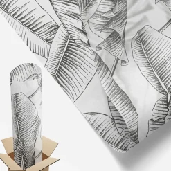 Film dépoli blanc adhésif 200x146 cm Protège efficacement l'intimité Feuilles Tropicales 1 rol.-Wallfluent Best