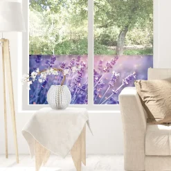 Film Fenêtre Anti Regard Occultant - CHAMP DE LAVANDE - Stickers pour Vitres & Porte de Douche - 40x100cm-Ambiance Sticker Sale