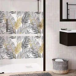 Film Fenêtre Anti Regard Occultant - FEUILLES DE PALMIER CHIC - Stickers pour Vitres & Porte de Douche - 40x200cm-Ambiance Sticker Hot