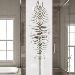 Ambiance Sticker Film Fenêtre Anti Regard Occultant - PLUME - Stickers Autocollant Brise-Vue pour Vitre & Porte de Douche - 120x35cm