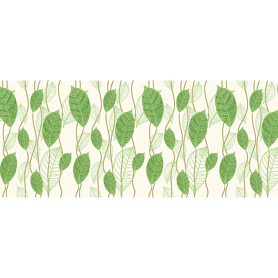 Ambiance Sticker Film Fenêtre Anti Regard Occultant - FEUILLES VERTES - Stickers pour Vitres & Porte de Douche - 40x100cm