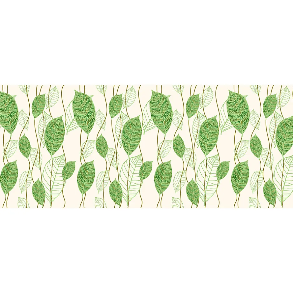 Ambiance Sticker Film Fenêtre Anti Regard Occultant - FEUILLES VERTES - Stickers pour Vitres & Porte de Douche - 40x100cm