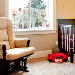 Ambiance Sticker Film Fenêtre Anti Regard Occultant - ANIMAUX ET MONTGOLFIÈRE DANS LES NUAGES - Stickers pour Vitres & Porte de Douche - 40x100cm