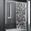 Ambiance Sticker Film Fenêtre Anti Regard Occultant - FLEUR DESIGN - Stickers Autocollant Brise-Vue pour Vitre & Porte de Douche - 150X55cm
