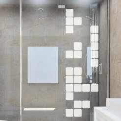 Ambiance Sticker Film Fenêtre Anti Regard Occultant - JEUX DE CUBES - Stickers Autocollant Brise-Vue pour Vitre & Porte de Douche - 150x45cm