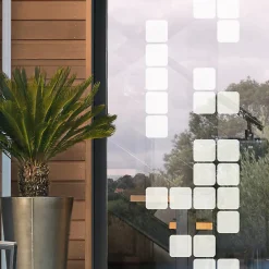 Ambiance Sticker Film Fenêtre Anti Regard Occultant - JEUX DE CUBES - Stickers Autocollant Brise-Vue pour Vitre & Porte de Douche - 150x45cm