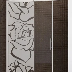 Ambiance Sticker Film Fenêtre Anti Regard Occultant - ROSES - Stickers Autocollant Brise-Vue pour Vitre & Porte de Douche - 120x35cm