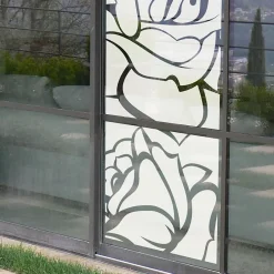 Ambiance Sticker Film Fenêtre Anti Regard Occultant - ROSES - Stickers Autocollant Brise-Vue pour Vitre & Porte de Douche - 120x35cm