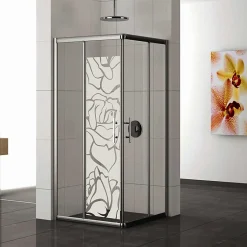 Ambiance Sticker Film Fenêtre Anti Regard Occultant - ROSES - Stickers Autocollant Brise-Vue pour Vitre & Porte de Douche - 120x35cm