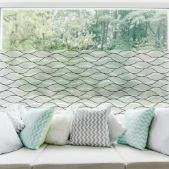 Film Fenêtre Anti Regard Occultant - VAGUES MODERNES - Stickers pour Vitres & Porte de Douche - 40x100cm-Ambiance Sticker Online