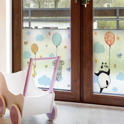 Film Fenêtre Anti Regard Occultant - ANIMAUX HEUREUX ENVOLÉS - Stickers pour Vitres & Porte de Douche - 40x100cm-Ambiance Sticker Best