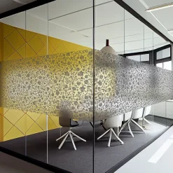 Ambiance Sticker Film Fenêtre Anti Regard Occultant - FLEURS NOIR XL - Stickers pour Vitres & Porte de Douche - 40X200cm