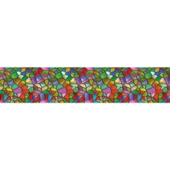 Ambiance Sticker Film Fenêtre Anti Regard Occultant - VITRAIL MULTICOLOR - Stickers pour Vitres & Porte de Douche - 40x200cm