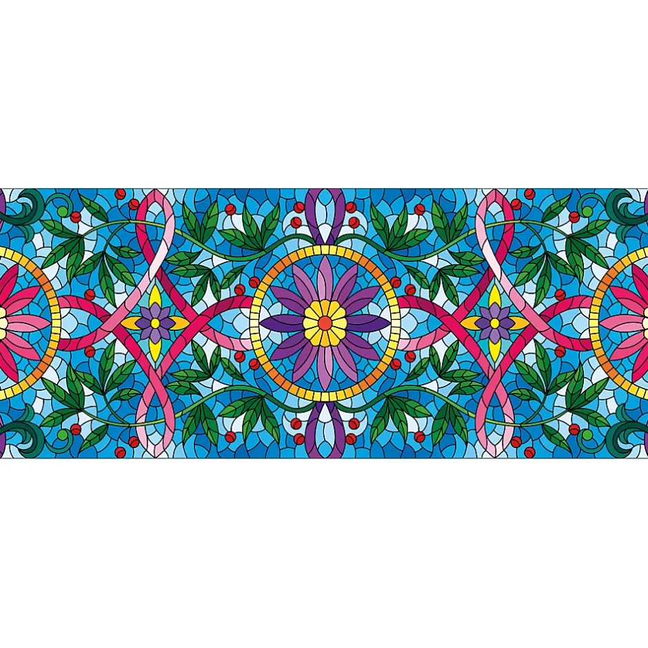 Film Fenêtre Anti Regard Occultant - VITRAIL LIANES ET FLEURS - Stickers pour Vitres & Porte de Douche - 40x100cm-Ambiance Sticker Best