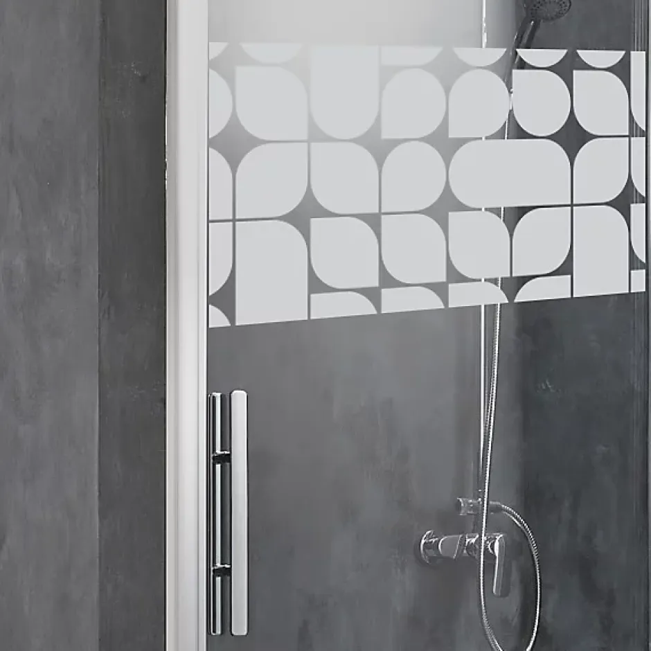 Ambiance Sticker Film Fenêtre Anti Regard Occultant - VITRE DESIGN - Stickers Autocollant Brise-Vue pour Vitre & Porte de Douche - 55x100cm