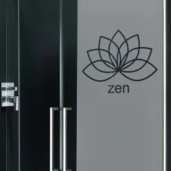 Ambiance Sticker Film Fenêtre Anti Regard Occultant - ZEN FLEUR DE LOTUS - Stickers Autocollant Brise-Vue pour Vitre & Porte de Douche - 185x55cm