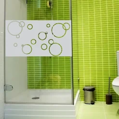 Ambiance Sticker Film Fenêtre Anti Regard Occultant - BULLES DE SAVON - Stickers Autocollant Brise-Vue pour Vitre & Porte de Douche - 55x100cm