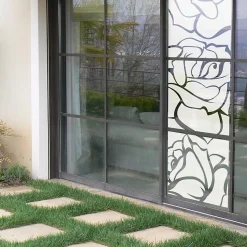 Film Fenêtre Anti Regard Occultant - ROSES - Stickers Autocollant Brise-Vue pour Vitre & Porte de Douche - 185x55cm-Ambiance Sticker Sale