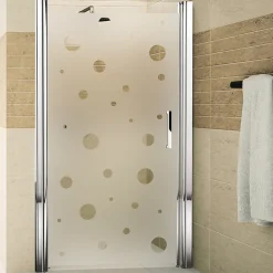 Ambiance Sticker Film Fenêtre Anti Regard Occultant - PETITES BULLES - Stickers Autocollant Brise-Vue pour Vitre & Porte de Douche - 110x55cm