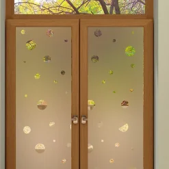 Ambiance Sticker Film Fenêtre Anti Regard Occultant - PETITES BULLES - Stickers Autocollant Brise-Vue pour Vitre & Porte de Douche - 110x55cm