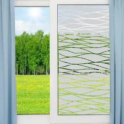 Film Fenêtre Anti Regard Occultant - L'OCÉAN - Stickers Autocollant Brise-Vue pour Vitre & Porte de Douche - 135x75cm-Ambiance Sticker Hot