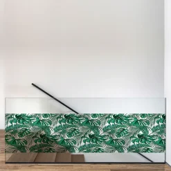 Ambiance Sticker Film Fenêtre Anti Regard Occultant - FEUILLES DE PALMIER - Stickers pour Vitres & Porte de Douche - 40x200cm