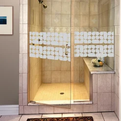 Ambiance Sticker Film Fenêtre Anti Regard Occultant - DESIGN 1 - Stickers Autocollant Brise-Vue pour Vitre & Porte de Douche - 55x185cm