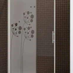 Film Fenêtre Anti Regard Occultant - FLEURS ARTISTIQUES - Stickers Autocollant Brise-Vue pour Vitre & Porte de Douche - 95X35cm-Ambiance Sticker New