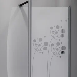 Film Fenêtre Anti Regard Occultant - FLEURS ARTISTIQUES - Stickers Autocollant Brise-Vue pour Vitre & Porte de Douche - 95X35cm-Ambiance Sticker New