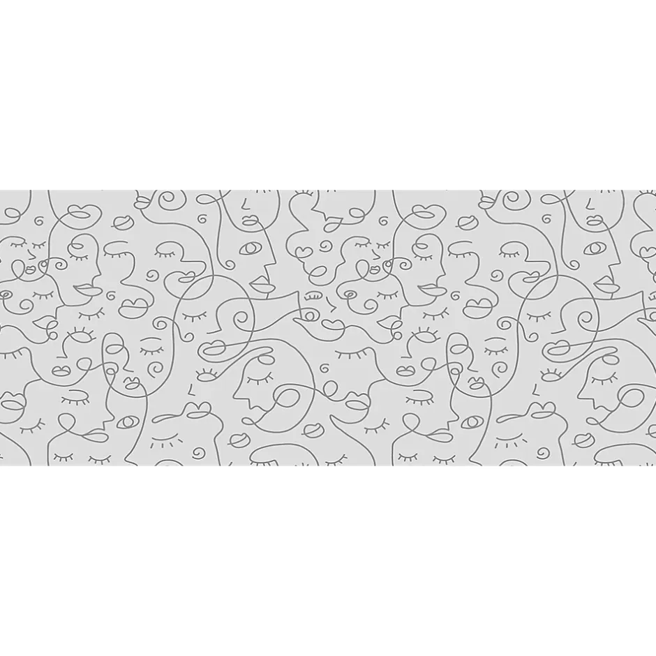 Ambiance Sticker Film Fenêtre Anti Regard Occultant - VISAGES ABSTRAIT - Stickers pour Vitres & Porte de Douche - 40x100cm