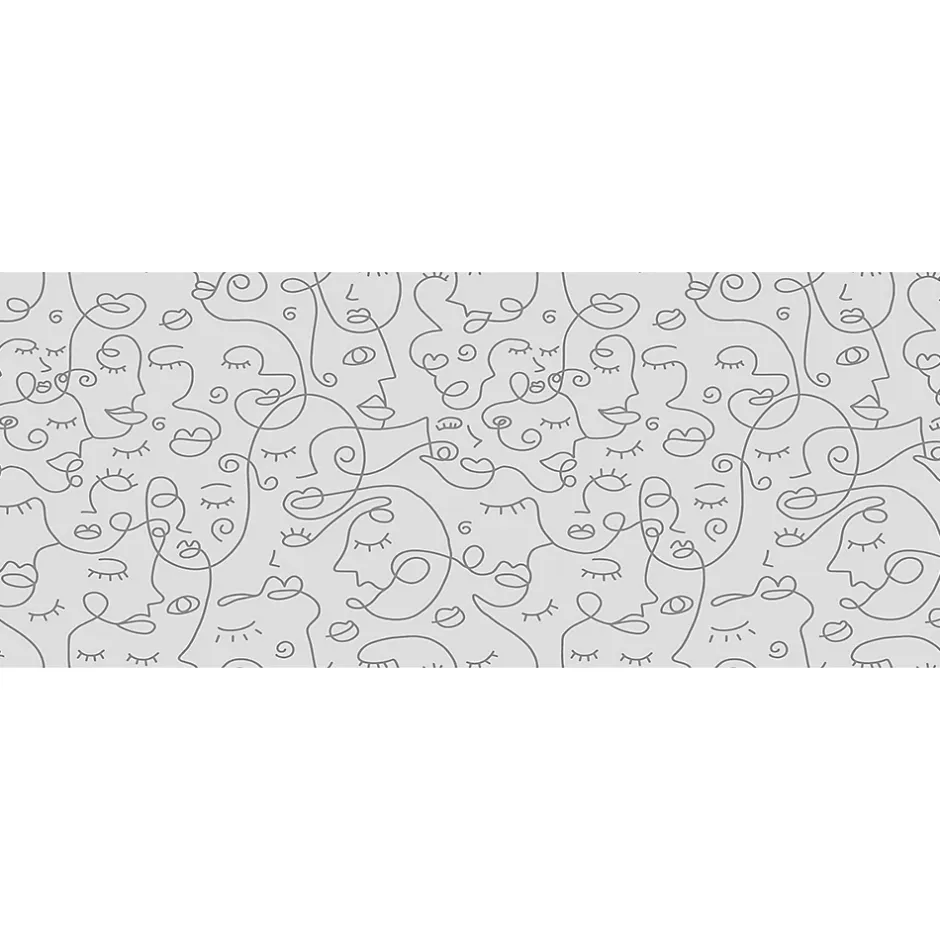 Ambiance Sticker Film Fenêtre Anti Regard Occultant - VISAGES ABSTRAIT - Stickers pour Vitres & Porte de Douche - 40x100cm