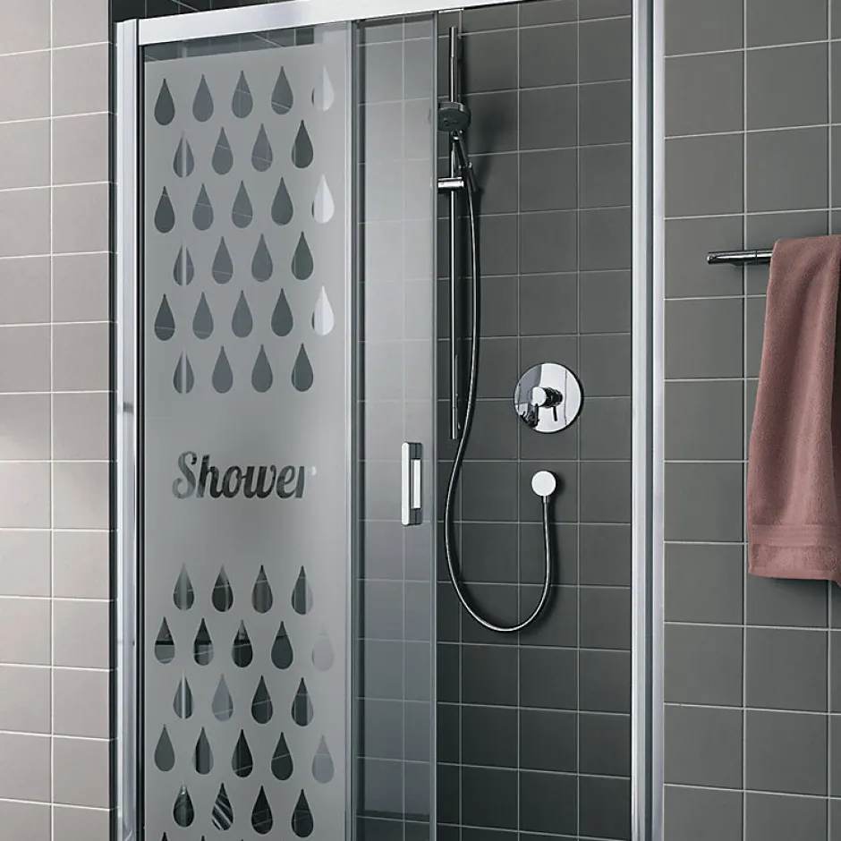 Film Fenêtre Anti Regard Occultant - SHOWER - Stickers Autocollant Brise-Vue pour Vitre & Porte de Douche - 120x35cm-Ambiance Sticker Clearance