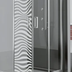 Ambiance Sticker Film Fenêtre Anti Regard Occultant - ILLUSION OPTIQUE - Stickers Autocollant Brise-Vue pour Vitre & Porte de Douche - 55x185cm