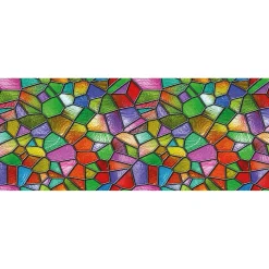 Film Fenêtre Anti Regard Occultant - VITRAIL MULTICOLOR - Stickers pour Vitres & Porte de Douche - 40x100cm-Ambiance Sticker New