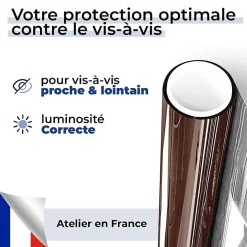 Film miroir sans tain repositionnable pour grand vitrage - Bronze - 60 cm x 1 m - en Rouleau - DIMEXACT