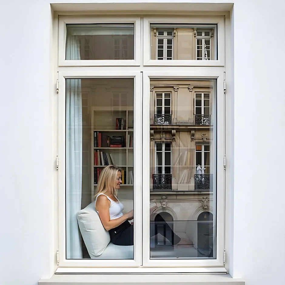 Film miroir sans tain réfléchissant pour petit vitrage vis-à-vis lointain - alu clair - 75 cm x 10 m - en Rouleau - DIMEXACT