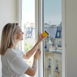 Film miroir sans tain réfléchissant pour petit vitrage vis-à-vis lointain - alu clair - 75 cm x 10 m - en Rouleau - DIMEXACT