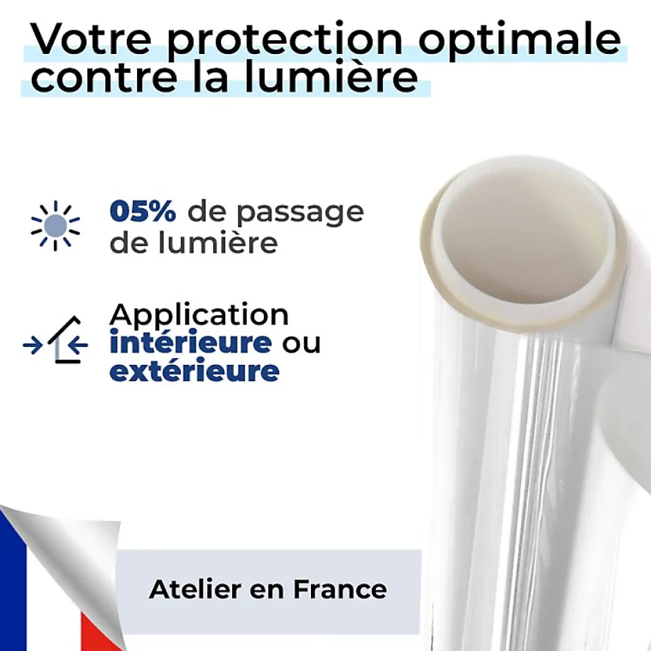 Film occultant blanc brillant pour fenêtre - 152 cm x 2 m - en Rouleau - DIMEXACT- Discount