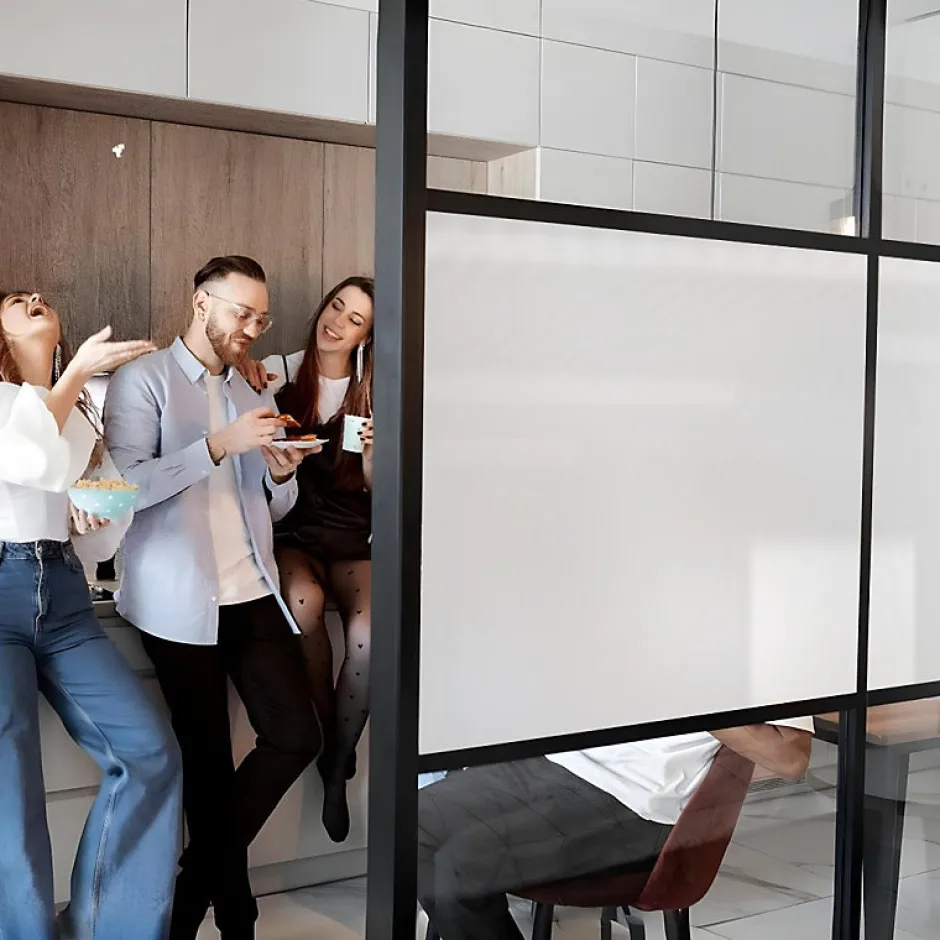 Film occultant blanc brillant pour fenêtre - 123 cm x 2.5 m - en Rouleau - DIMEXACT- Hot