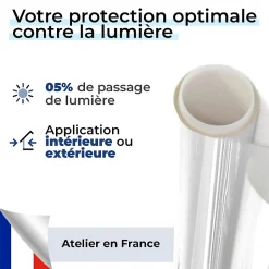 Film occultant blanc brillant pour fenêtre - 123 cm x 2.5 m - en Rouleau - DIMEXACT- Hot