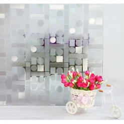 Univers Décor Film occultant électrostatique "Geo" - Film occultant électrostatique 90 x 200 cm