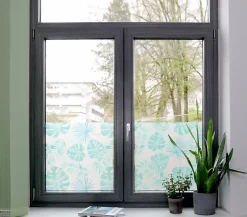 D-C-Fix Film occultant statique pour vitre feuillage bleu ® L.150 x 67,5cm