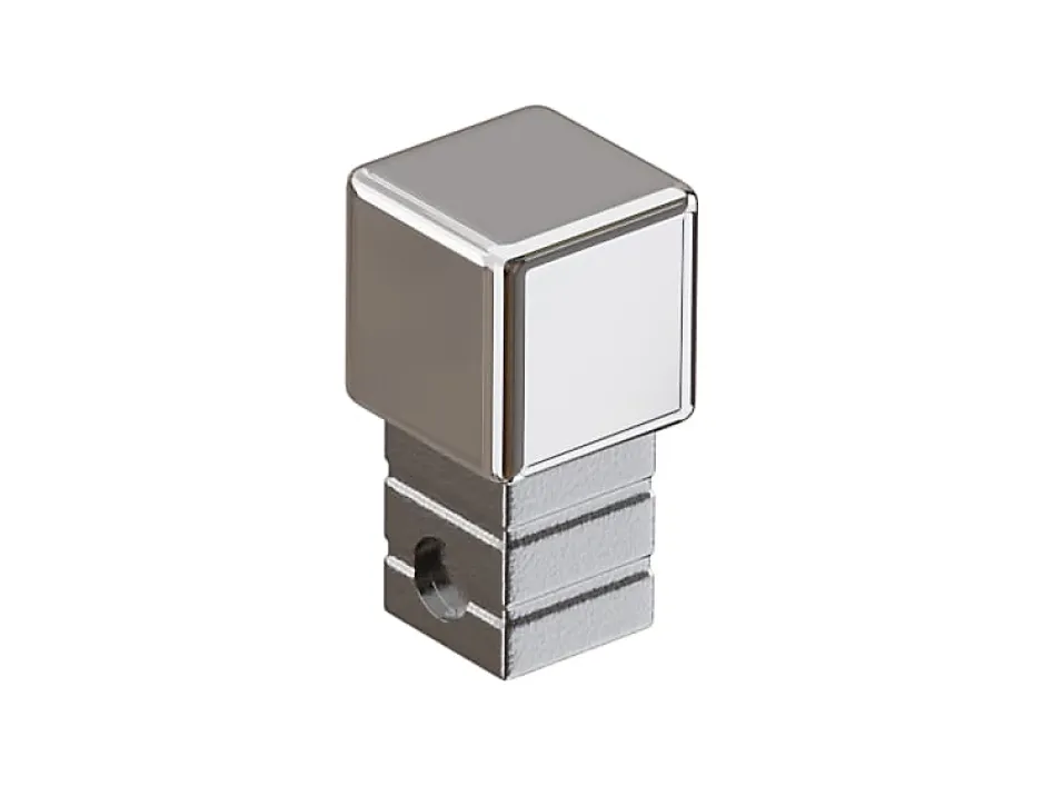 Finition angulaire PQ en acier inoxydable pour profils Argent poli - 10 mm x 10 mm-Ilcom Outlet