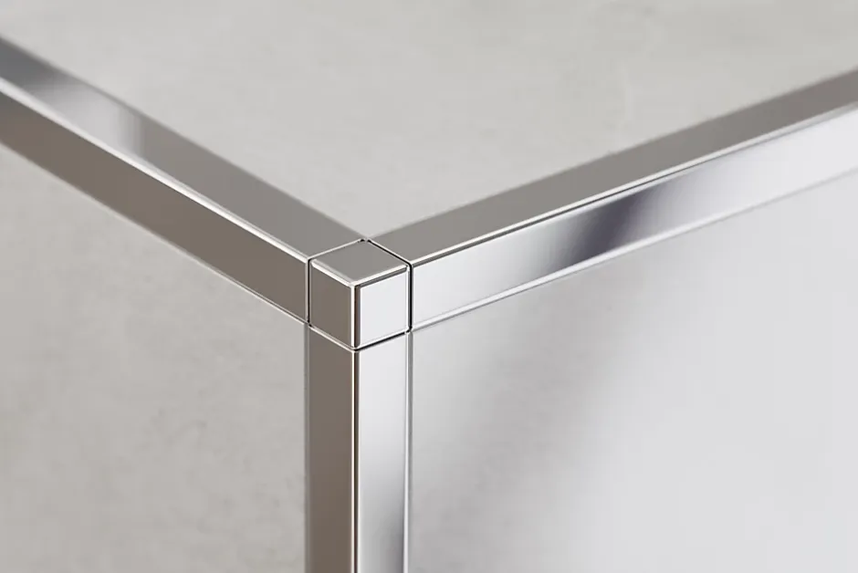 Finition angulaire PQ en acier inoxydable pour profils Argent poli - 10 mm x 10 mm-Ilcom Outlet
