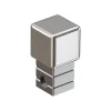 Ilcom Finition angulaire PQ en acier inoxydable pour profils Argent poli - 12 mm x 12 mm