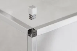 Ilcom Finition angulaire PQ en acier inoxydable pour profils ArgentSatiné - 10 mm x 10 mm