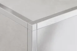Ilcom Finition angulaire PQ en acier inoxydable pour profils ArgentSatiné - 10 mm x 10 mm